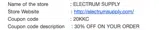 20KKC coupon verification screenshot