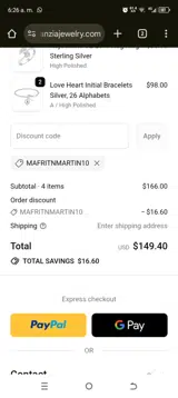 MafritnMartin10 coupon verification screenshot