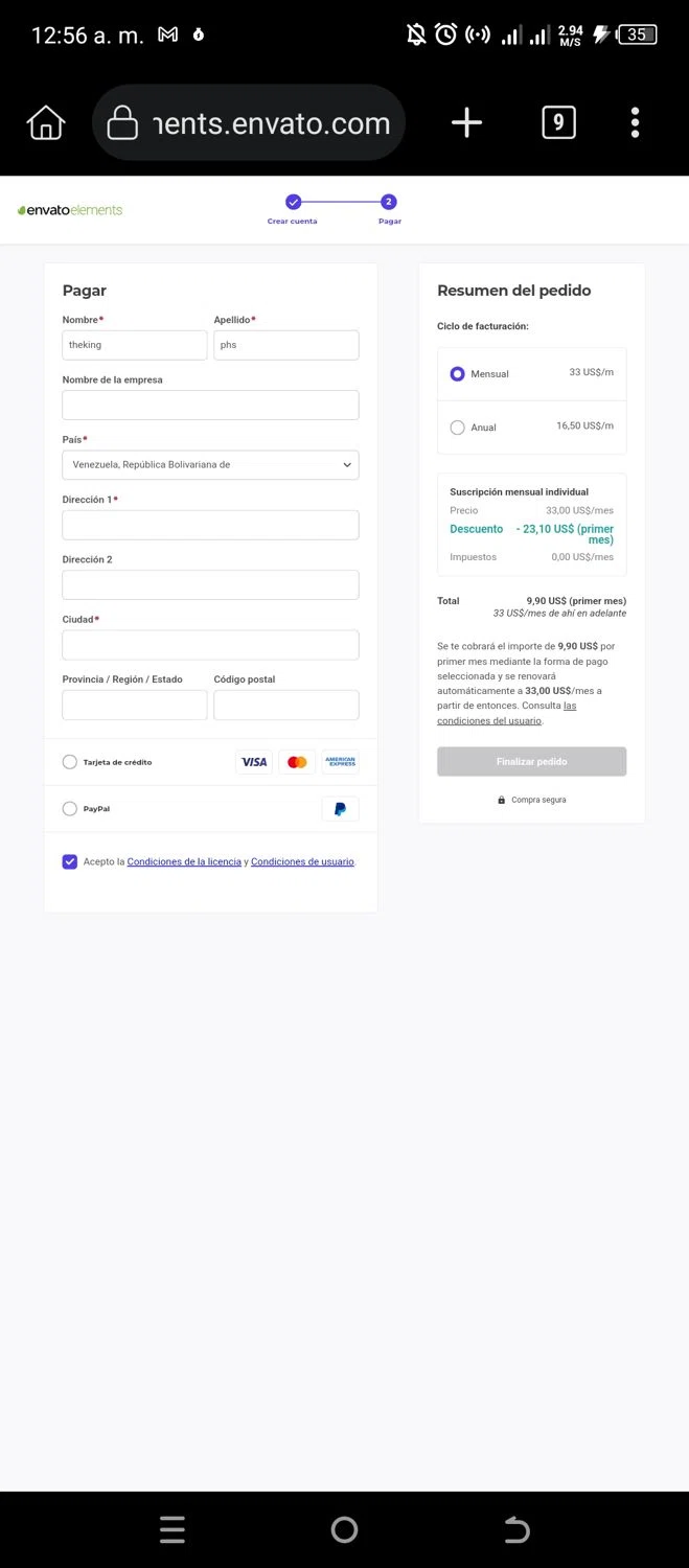 Envato Elements checkout page showing Envato Elements promo code box | Screenshot taken by SimplyCodes community member on Jan 31, 2024