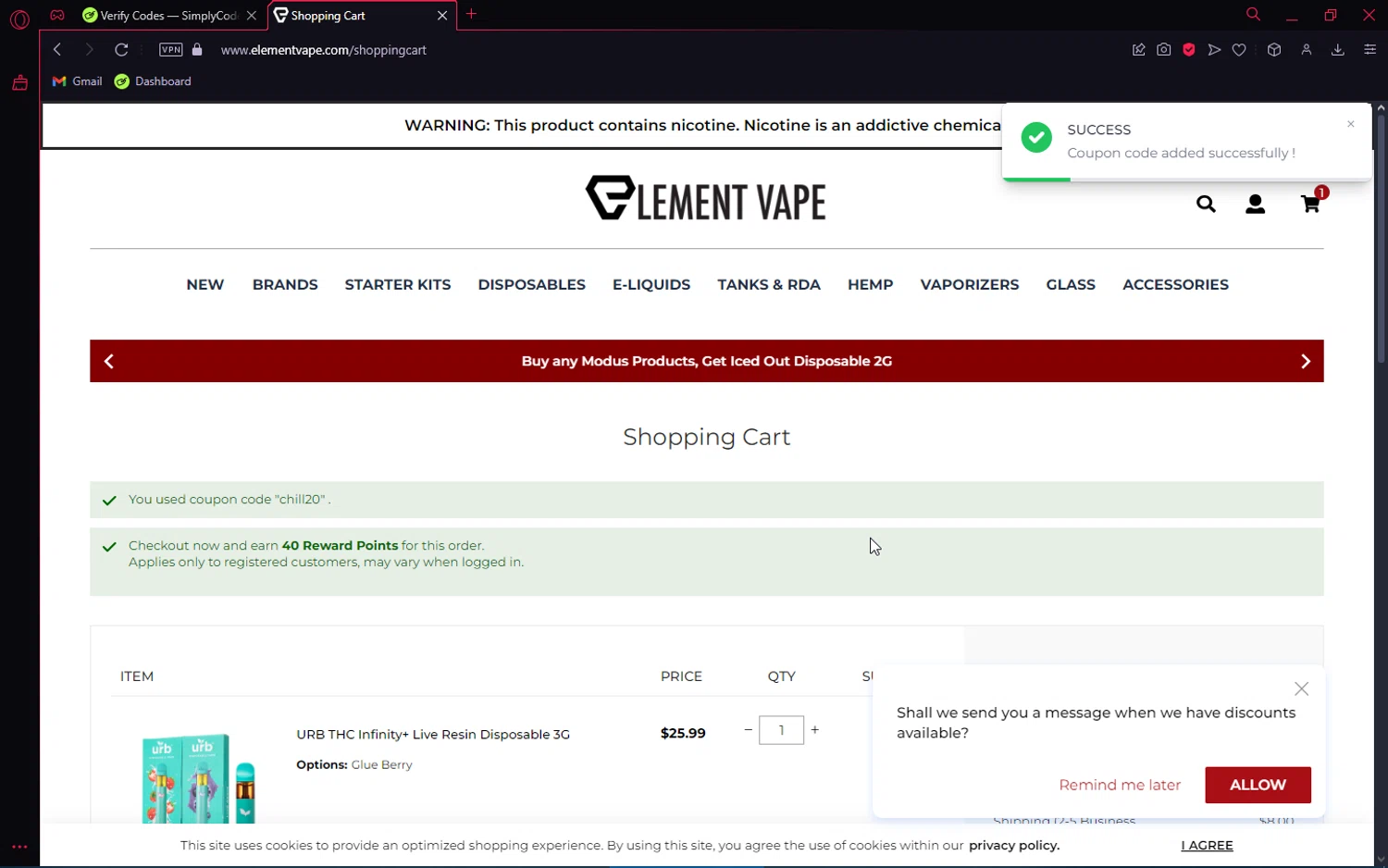 Element Vape Coupon Codes 30 Off December 2024