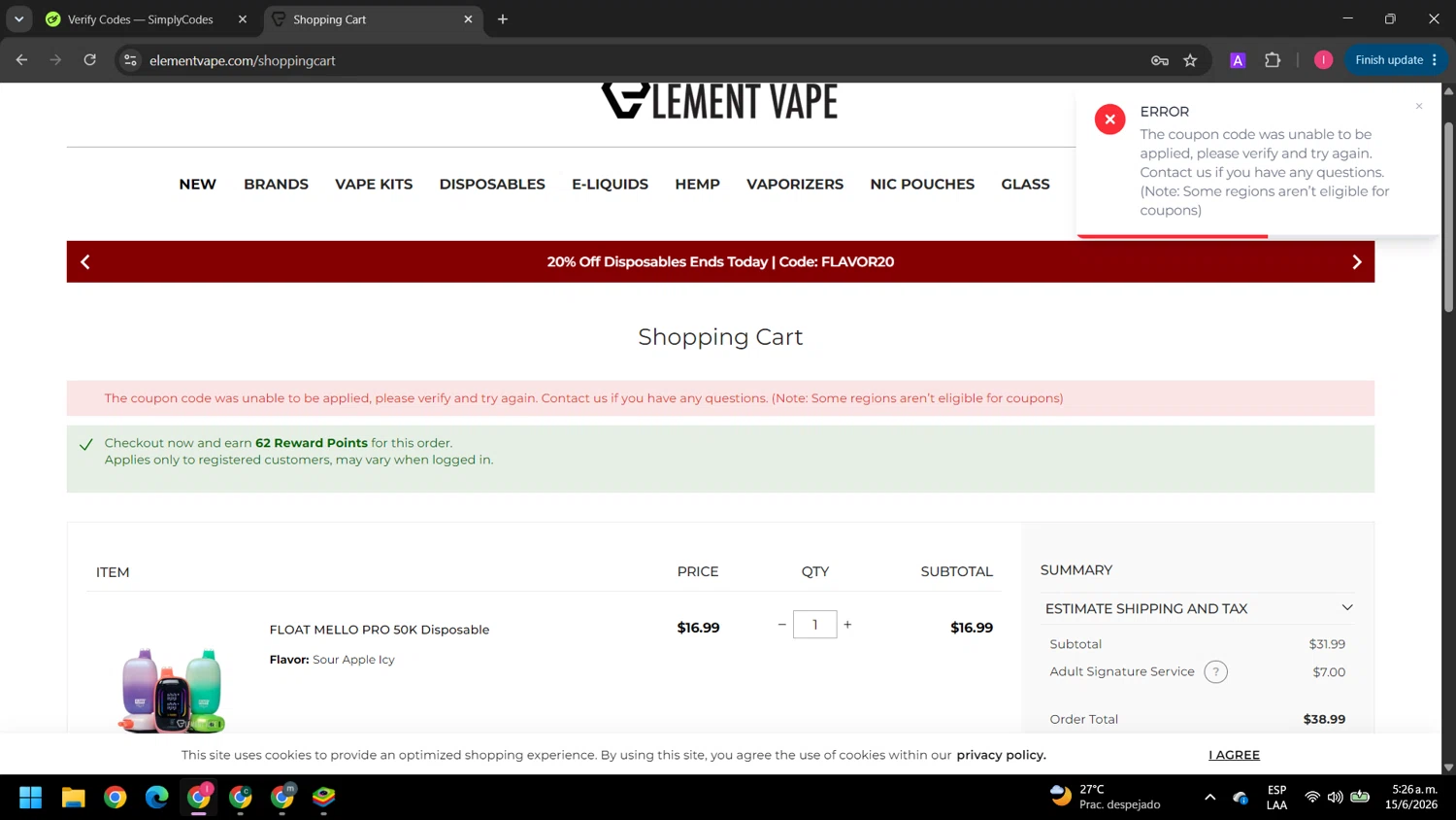Element Vape Promo Codes