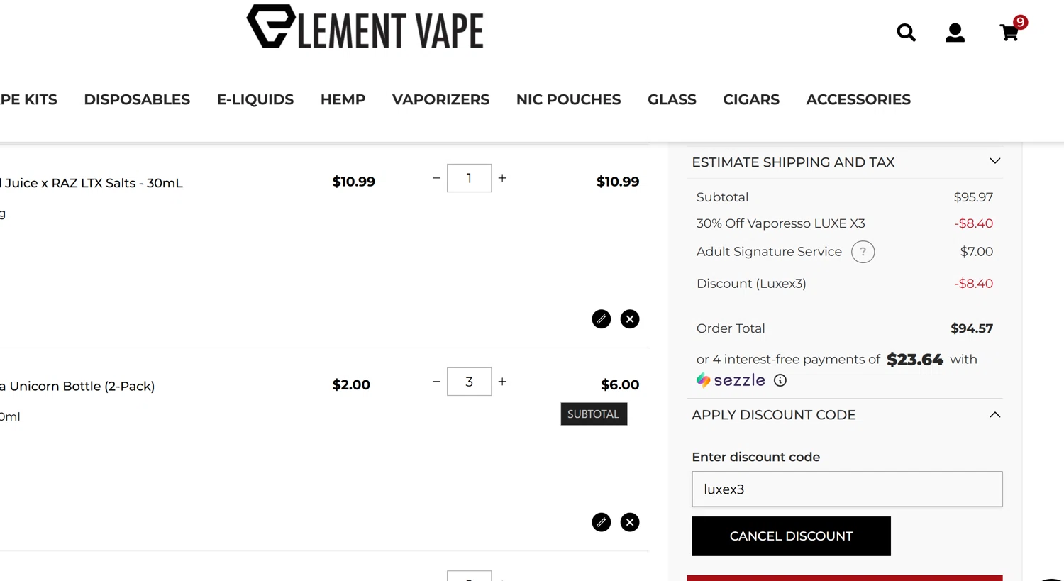 Element Vape Promo Codes