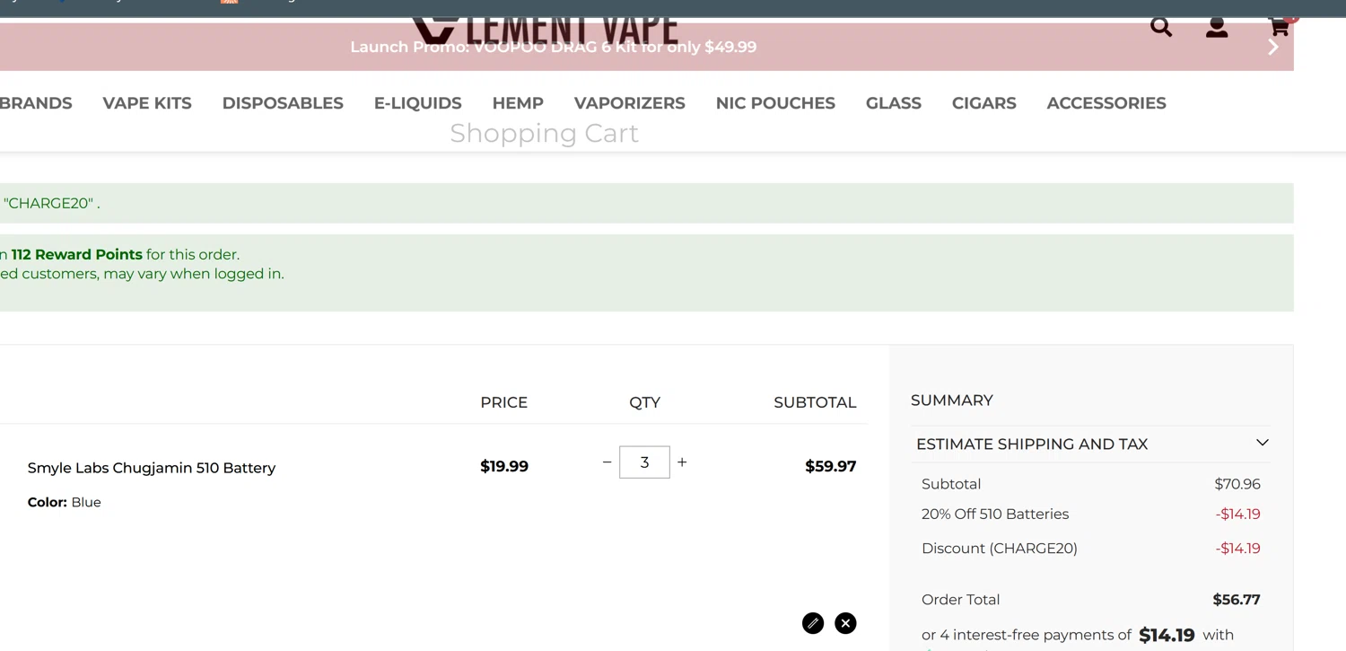 Element Vape Promo Codes