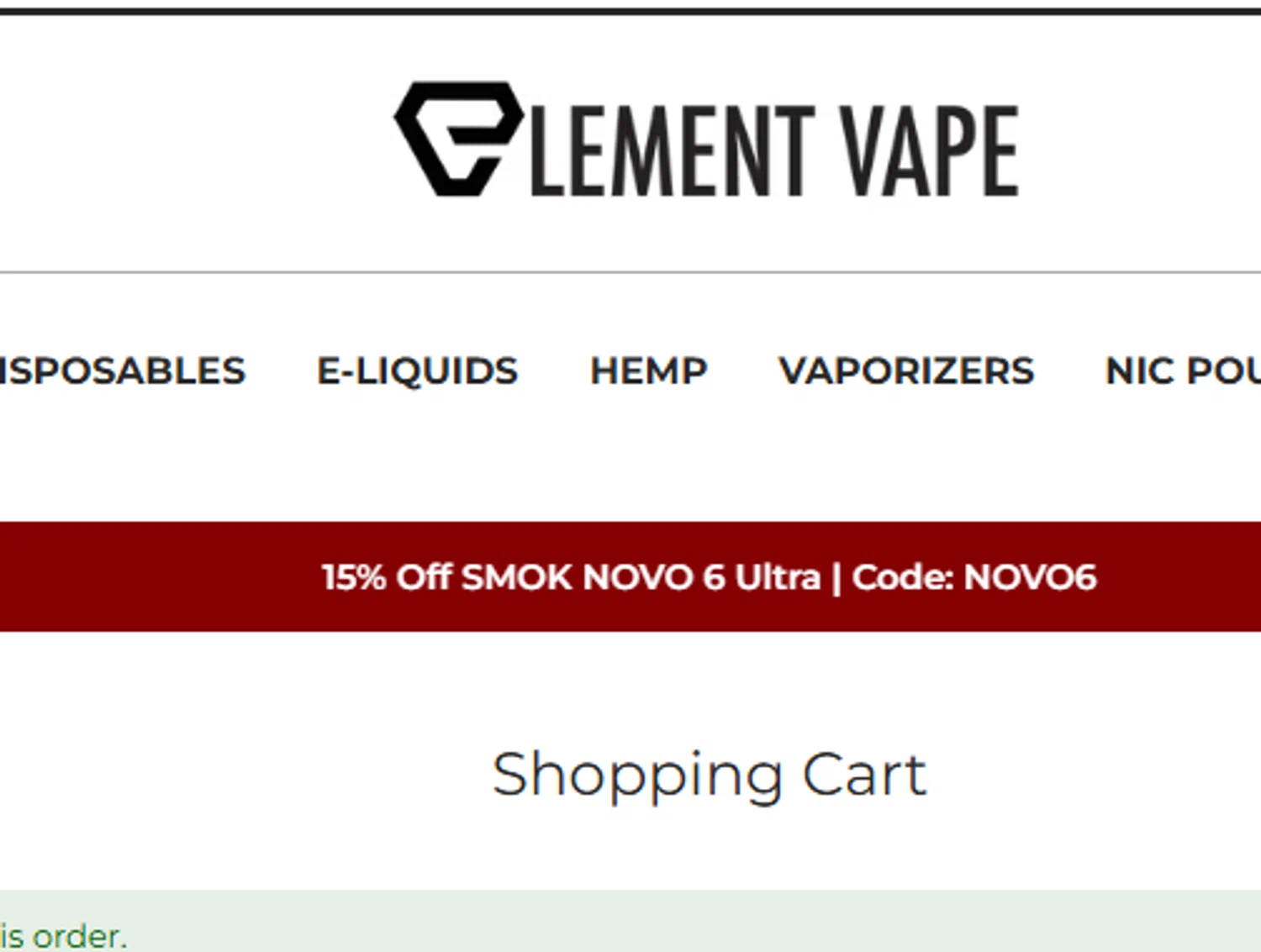 Element Vape Promo Codes