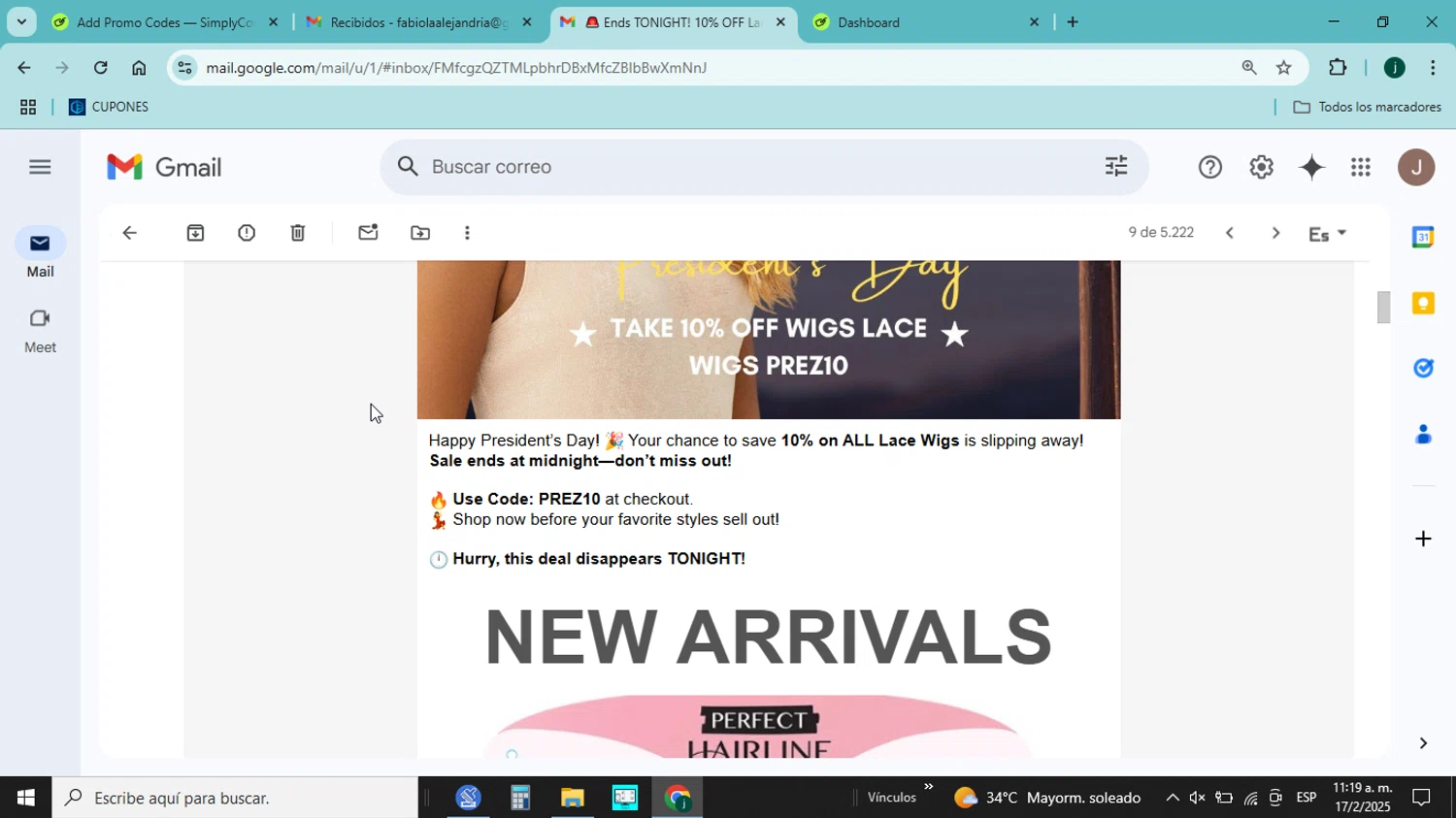 Elevate Styles discount code screenshot showing code PREZ10 applied at Elevate Styles checkout page. Uploaded by SimplyCodes community member jorgejavierherrera on Feb 17, 2025
