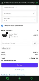 CAR10 coupon verification screenshot