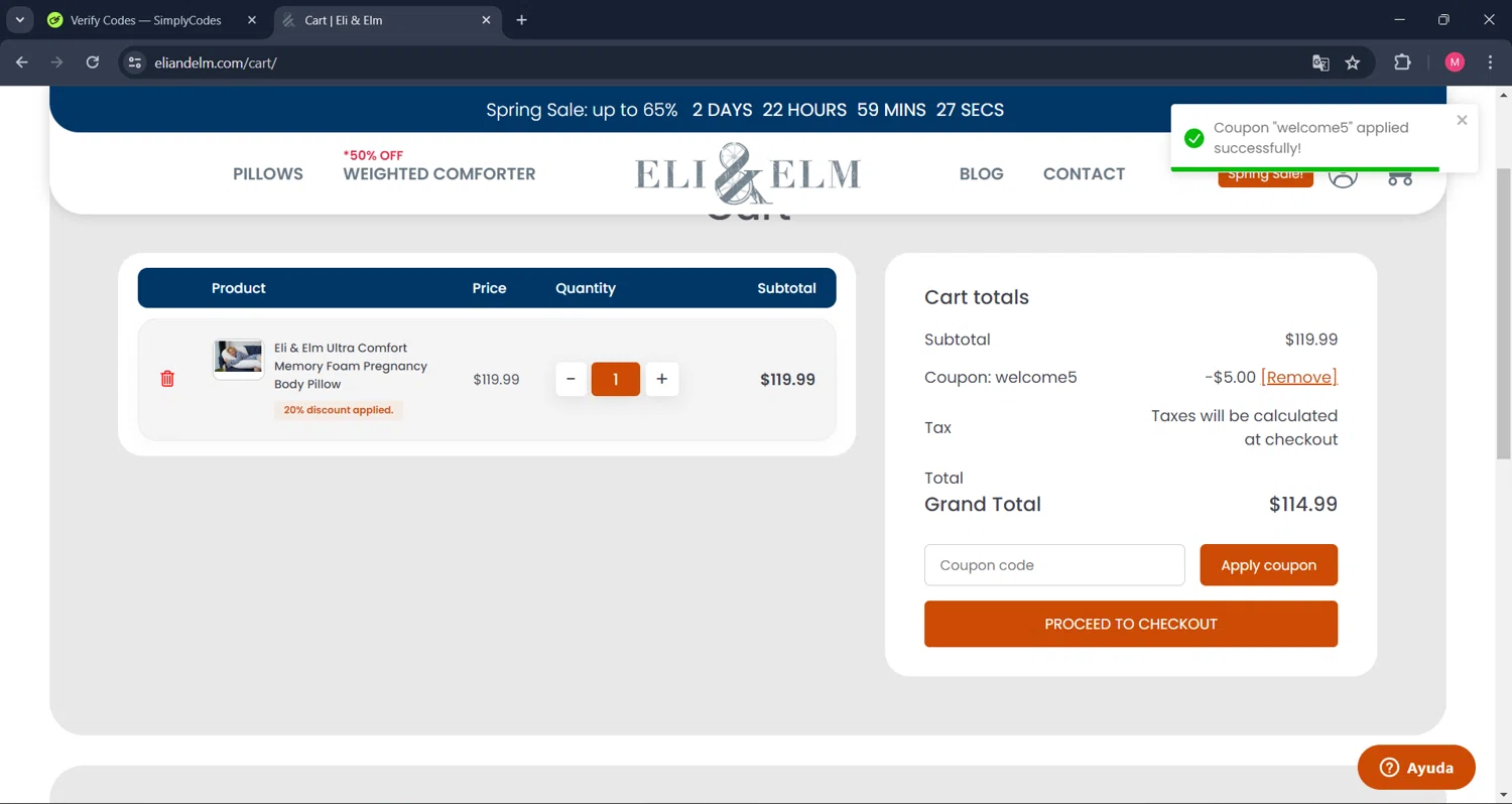 where to use Eli And Elm promo code box
