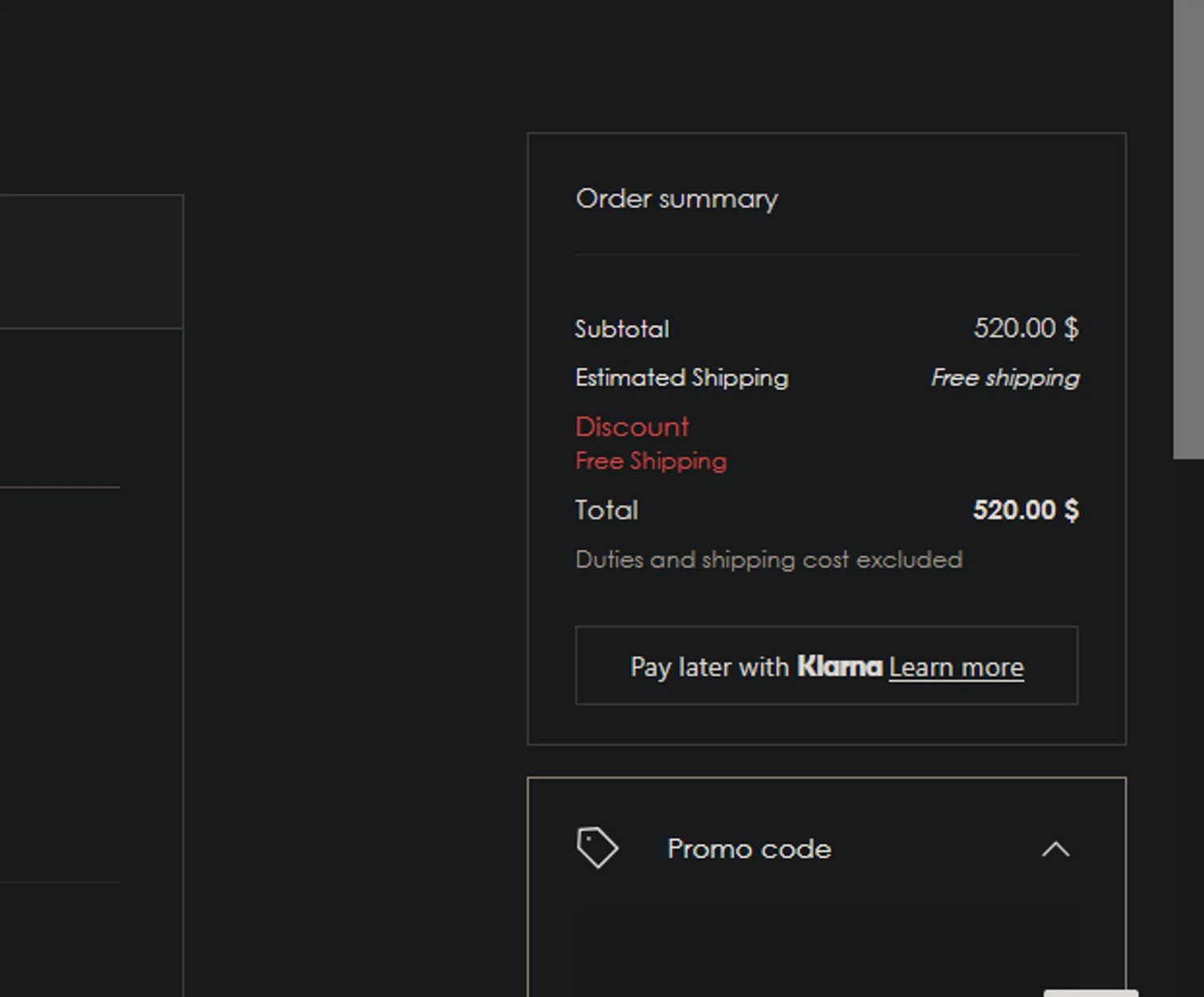 Elisabetta Franchi checkout page showing Elisabetta Franchi promo code box | Screenshot taken by SimplyCodes community member on Aug 21, 2025