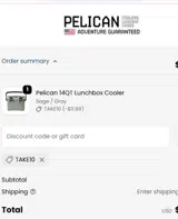 TAKE10 coupon verification screenshot