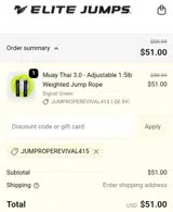 JUMPROPEREVIVAL415 coupon verification screenshot