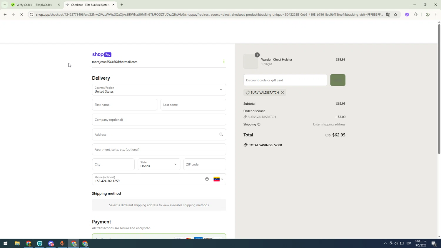 Elite Survival promo code screenshot showing code SURVIVALDISPATCH applied at Elite Survival checkout page. Uploaded by SimplyCodes community member sfdfgdsfgdfgdfg on May 9, 2025