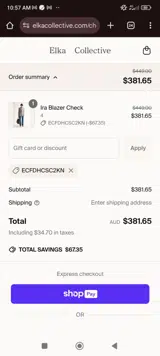 ECFDHCSC2KN coupon verification screenshot