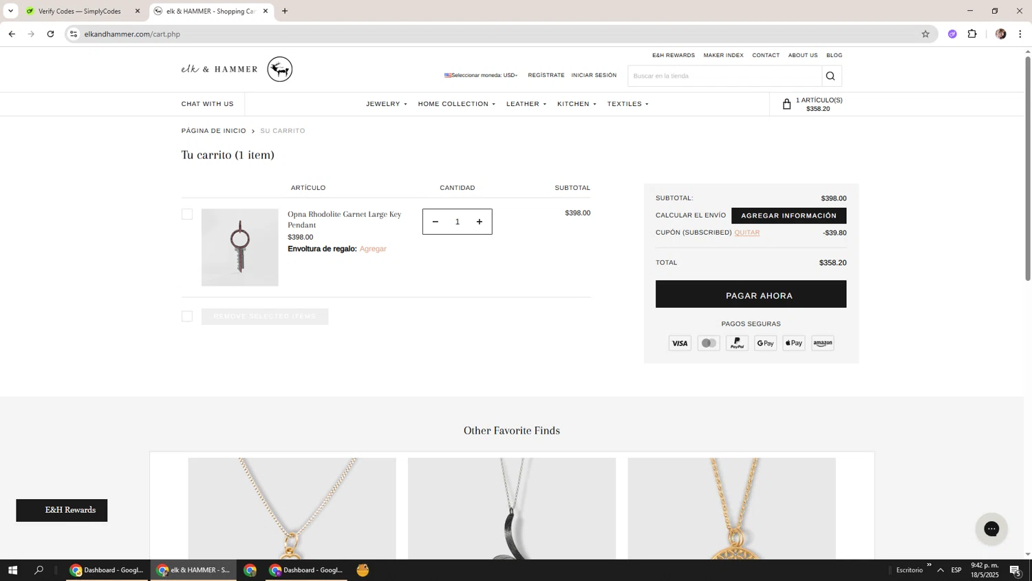 elk & HAMMER promo code screenshot showing code SUBSCRIBED applied at elk & HAMMER checkout page. Uploaded by SimplyCodes community member Levi_Ackerman on May 19, 2025
