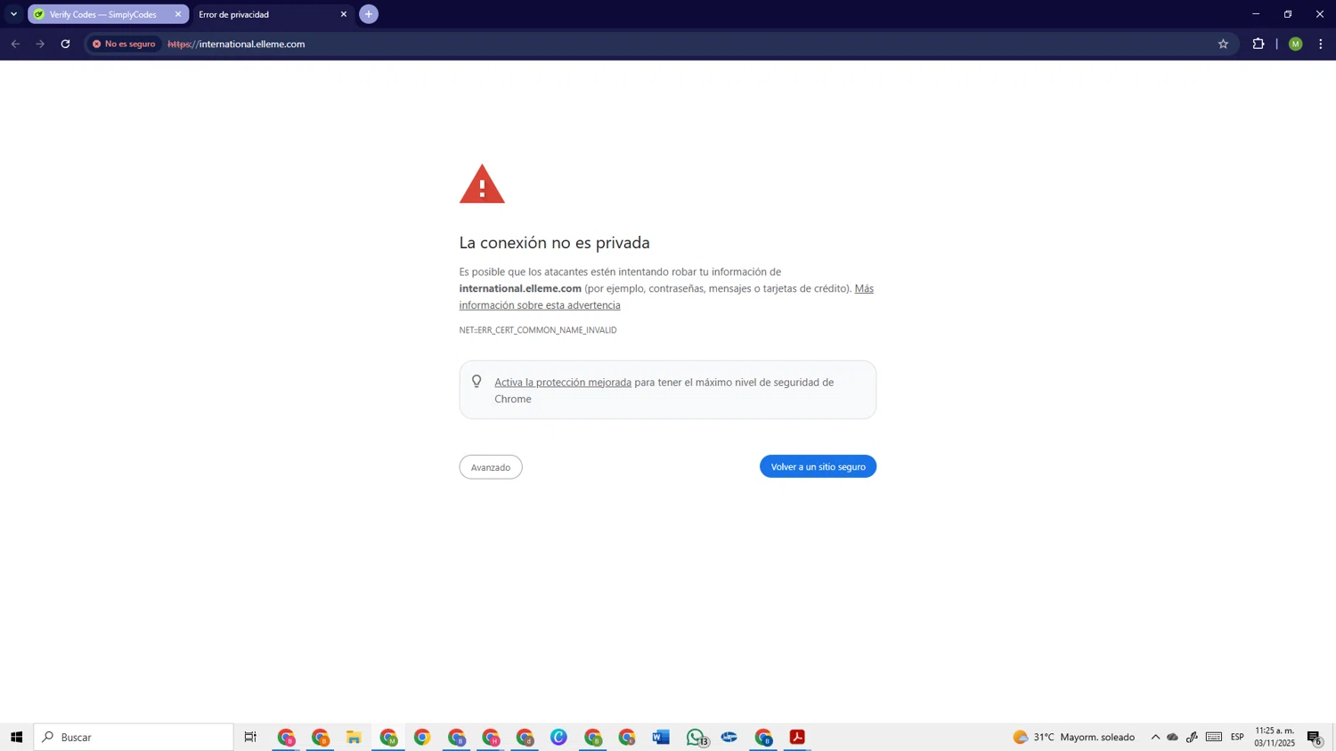 Elleme discount code screenshot showing code VIP20 applied at Elleme checkout page. Uploaded by SimplyCodes community member PrimeSage6924 on Nov 3, 2025