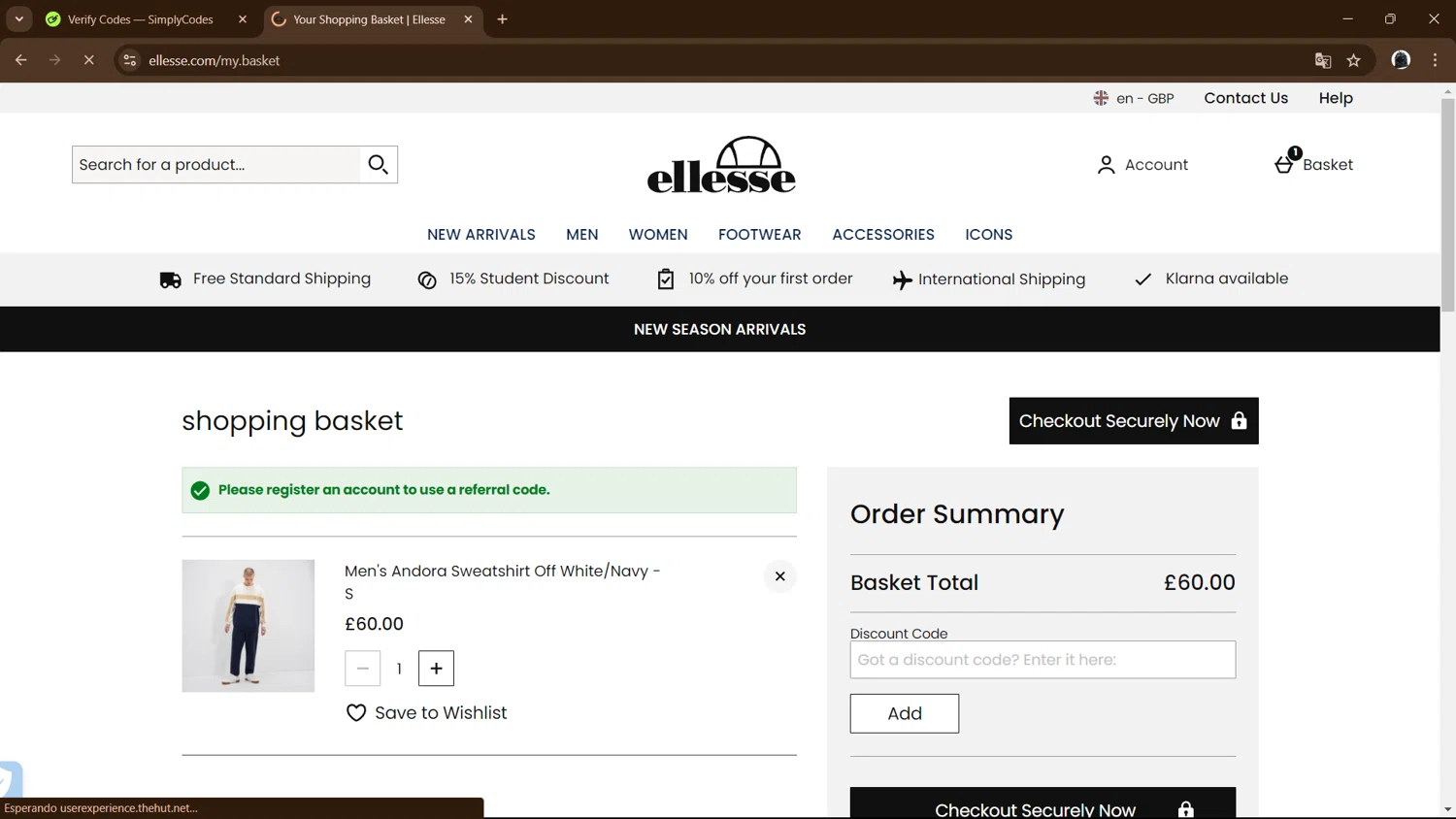 how to use Ellesse coupons