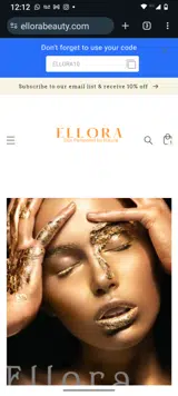 ELLORA10 coupon verification screenshot