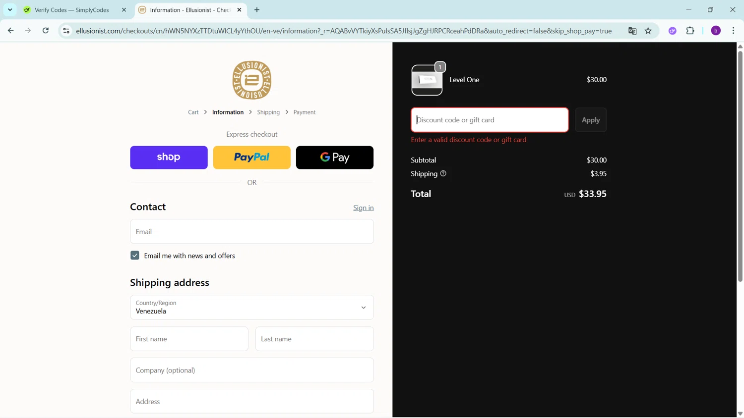 Ellusionist promo code screenshot showing code EVERYTHING10 applied at Ellusionist checkout page. Uploaded by SimplyCodes community member RoyalSleuth2430 on Nov 17, 2025