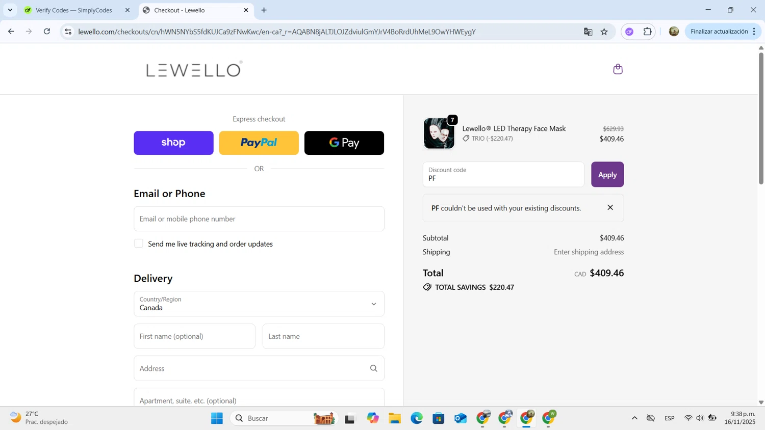 Ellusionist promo code screenshot showing code EVERYTHING10 applied at Ellusionist checkout page. Uploaded by SimplyCodes community member angelrodriguez on Nov 17, 2025