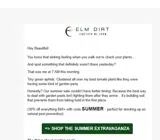 Elm Dirt coupon verification screenshot