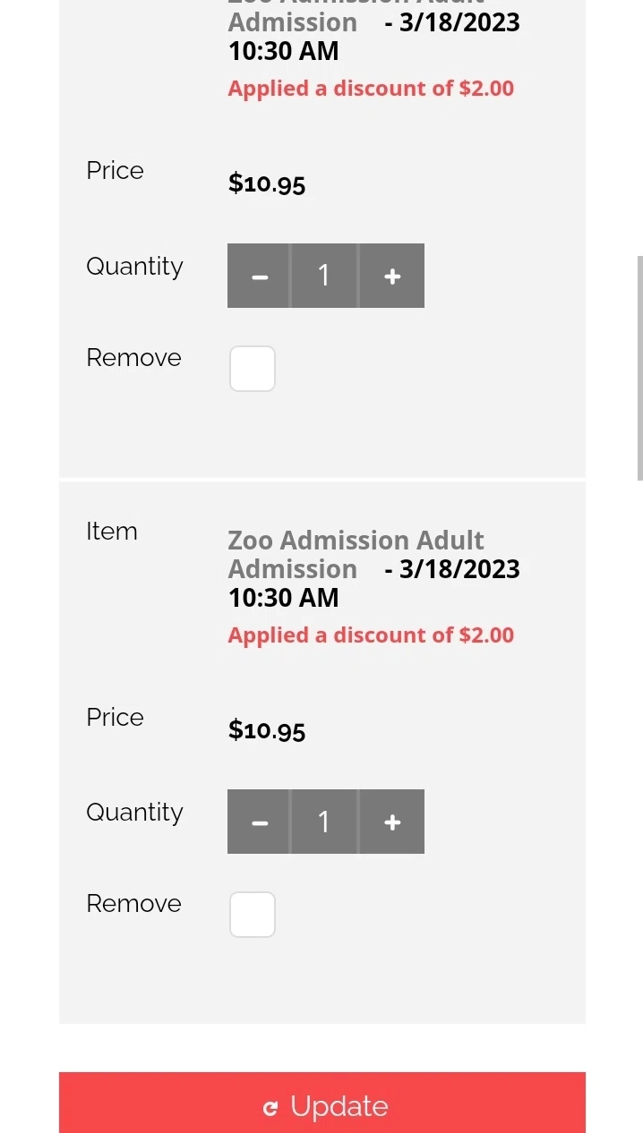 how to use Elmwood Park Zoo coupons