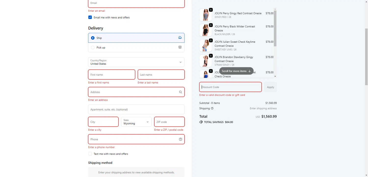 Elsmore Swim discount code screenshot showing code holiday$25 applied at Elsmore Swim checkout page. Uploaded by SimplyCodes community member CashSentinel5495 on Dec 29, 2025