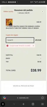horse15 coupon verification screenshot
