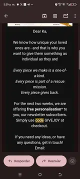 GIVEJOY coupon verification screenshot