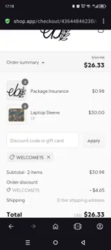 Elyse Breanne Design coupon verification screenshot