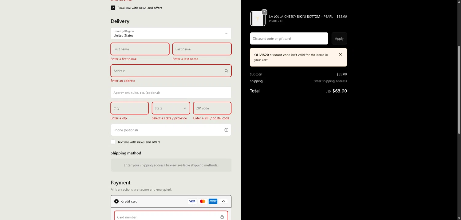 ELYSIIAN discount code screenshot showing code OLIVIA20 applied at ELYSIIAN checkout page. Uploaded by SimplyCodes community member PrimeSentinel4675 on Dec 29, 2025