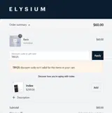 TRY25 coupon verification screenshot