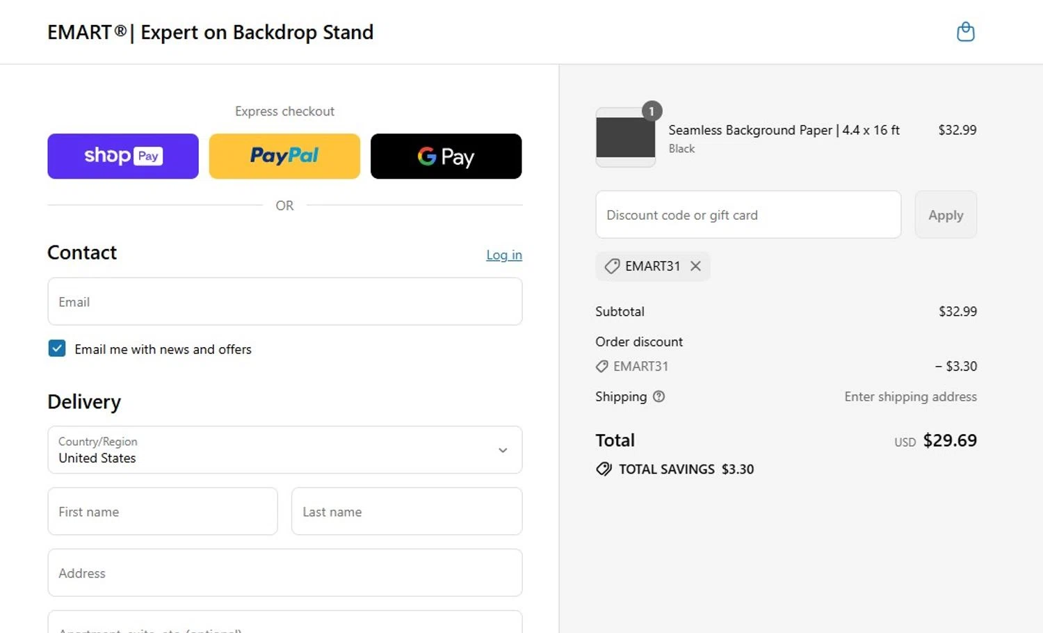 EMART promo code screenshot showing code EMART31 applied at EMART checkout page. Uploaded by SimplyCodes community member mandrakke on Jul 14, 2025
