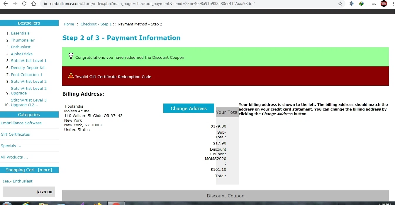 how to use Embrilliance coupons