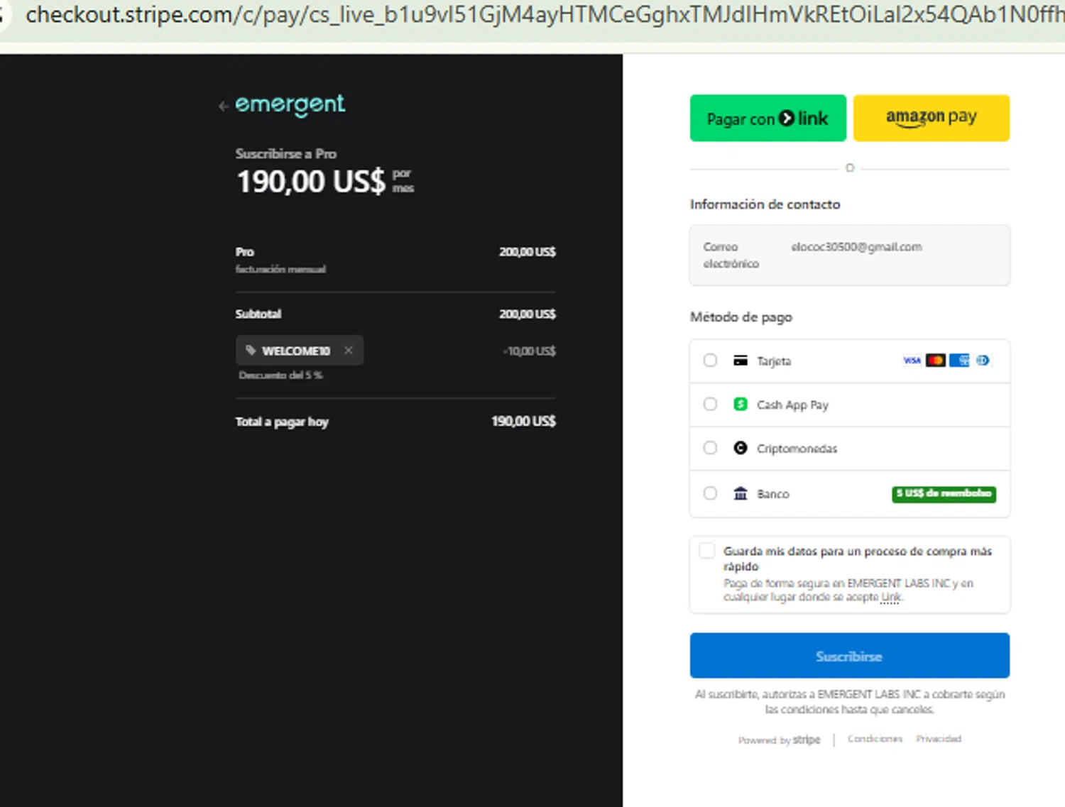 Emergent checkout page showing Emergent promo code box | Screenshot taken by SimplyCodes community member on Feb 6, 2026