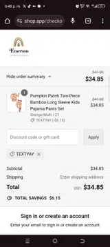 TEXTYAY coupon verification screenshot