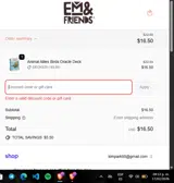 Decks25 coupon verification screenshot