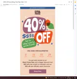 SPECIALSWEET40 coupon verification screenshot