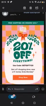 Getgifty20 coupon verification screenshot