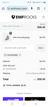 Juleshorn coupon verification screenshot