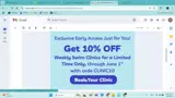CLINIC10 coupon verification screenshot