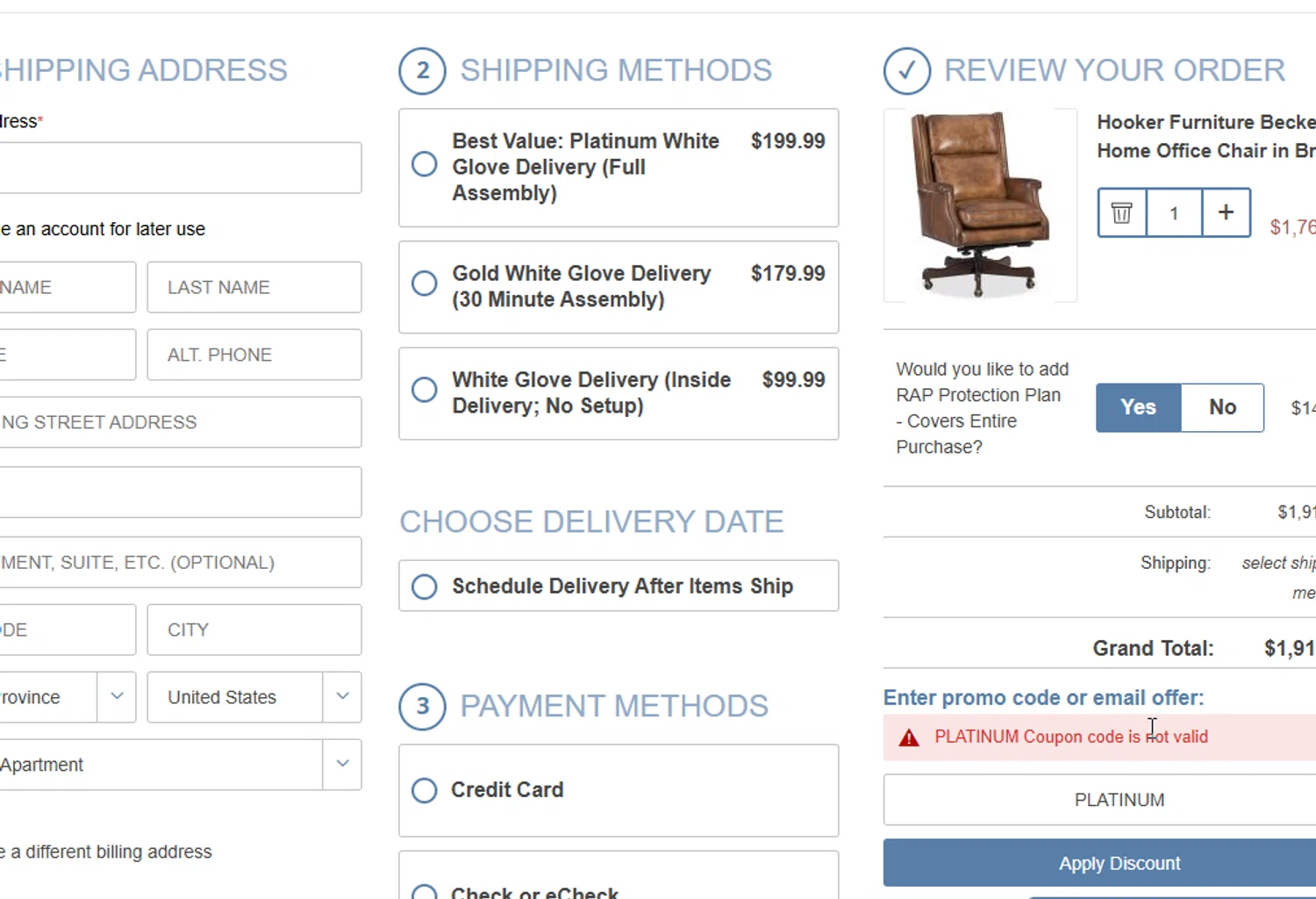 Emma Mason discount code screenshot showing code PLATINUM applied at Emma Mason checkout page. Uploaded by SimplyCodes community member ligthYA on Jan 6, 2026