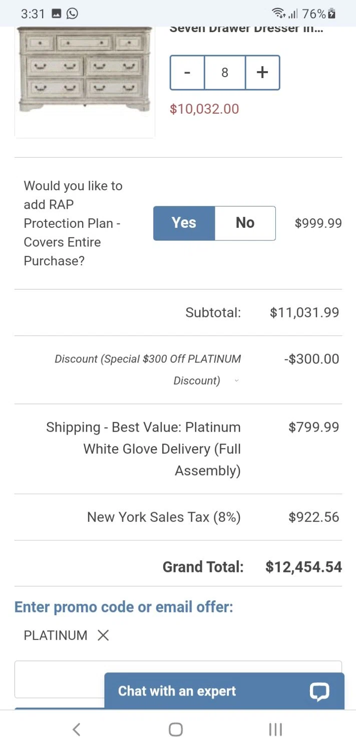 Emma Mason checkout page showing Emma Mason discount code box | Screenshot taken by SimplyCodes community member on Jan 6, 2026