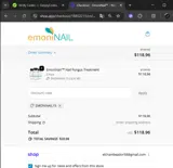 EMONINAIL15 coupon verification screenshot