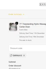 EMPAVA10 coupon verification screenshot