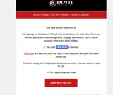 LABOR25 coupon verification screenshot