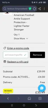 activesavingsoffer20 coupon verification screenshot