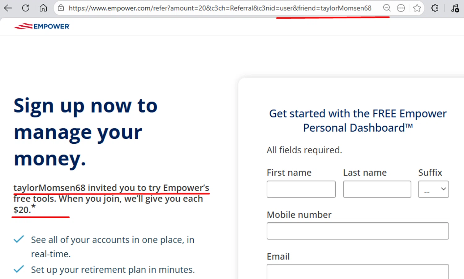Empower promo code screenshot showing code taylorMomsen68 applied at Empower checkout page. Uploaded by SimplyCodes community member morella687 on Dec 20, 2025