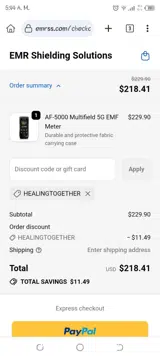 HealingTogether coupon verification screenshot