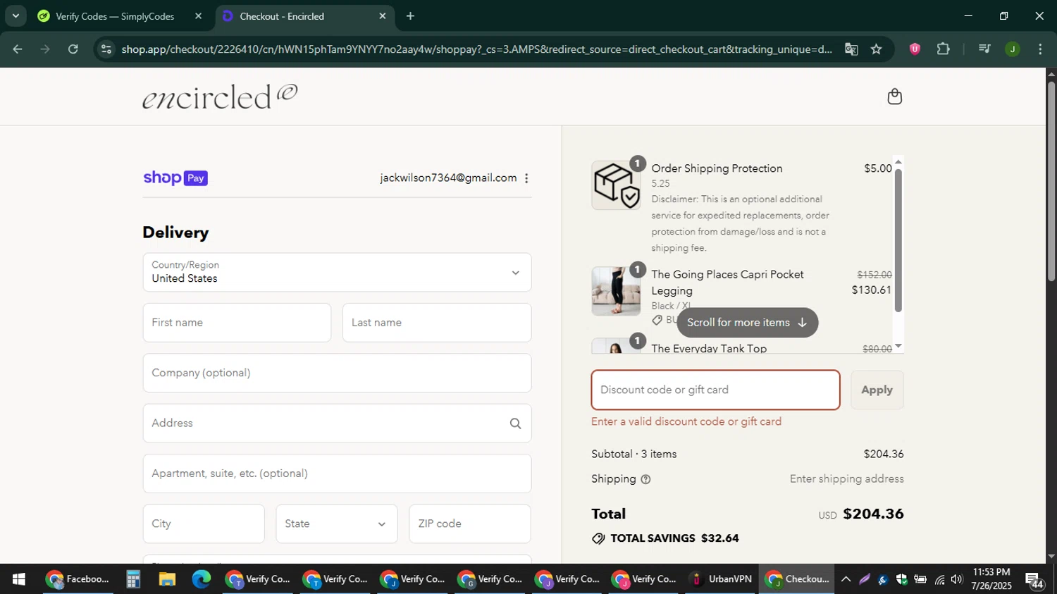 Encircled promo code screenshot showing code BUNDLE applied at Encircled checkout page. Uploaded by SimplyCodes community member ShieldFinder369 on Jul 27, 2025