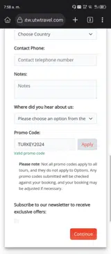 TURKEY2024 coupon verification screenshot