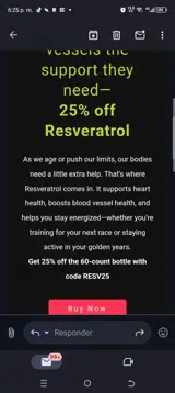 RESV25 coupon verification screenshot